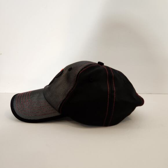 K-PRODUCTS Bridgestone Black Grey Adjustable Strapback Hook Loop Mens OS FLAWED - Picture 7 of 12